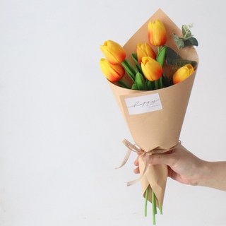 MORIANN 鬱金香 6朵 刻字燈飾花束, 橘色(鬱金香), 6個