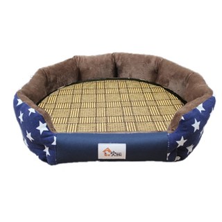 모모 강아지 라운드 아이스 집 쿨 매트, 도트네이비, 1개