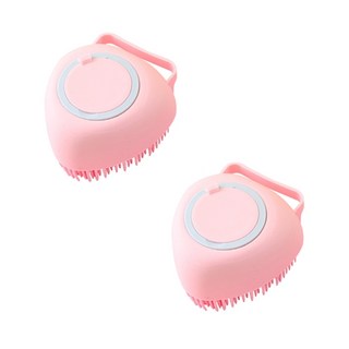 Besco 矽膠沐浴身體刷 愛心, 粉紅色, 1入, 2個