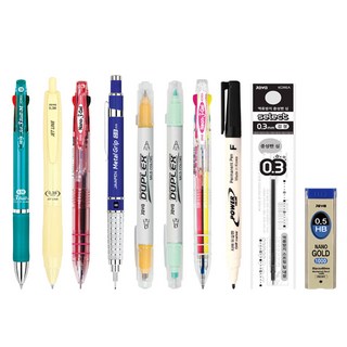 자바펜 스터디 문구세트, 민트(0.38제트3볼M), 1세트