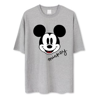 中性款 迪士尼 米奇 寬鬆版 短袖 T恤 DNMKOT2004F, 麻灰色