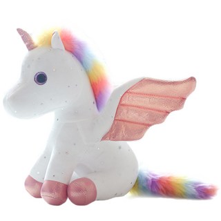 自然時代獨角獸娃娃, 白色的, 28厘米