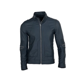 Edgeae 男性手肘拉鍊裝飾皮革夾克 MCOWS7106R8