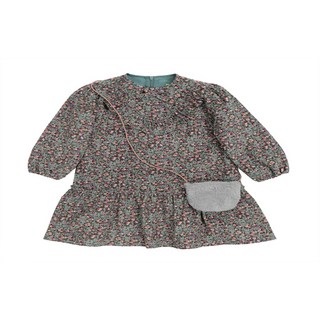 女童金色花朵連衣裙