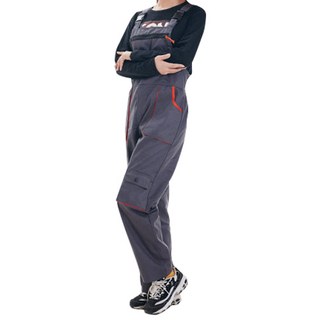 美化部長 大尺碼 一體式連身工作服 吊帶工作服 連身褲, 01 灰色, 1個