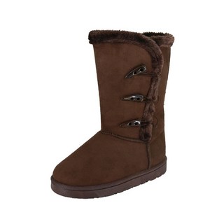 TCR 女款牛角扣裝飾長內刷絨雪靴