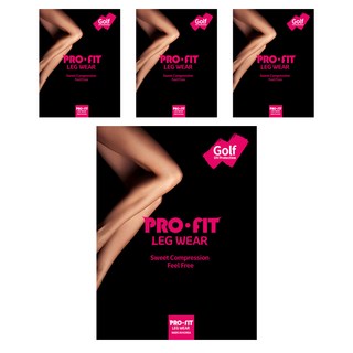 Pro-fit 女性用輕壓力高爾夫褲襪 15D 包腳款 One Team 4入