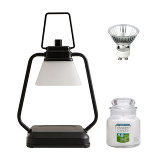 타이머 스퀘어 미니 캔들워머 + 양키 캔들 스몰자 세트, 클린코튼, 다크