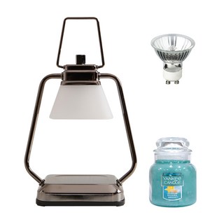 타이머 스퀘어 미니 캔들워머 + 양키 캔들 스몰자 세트, 바하마브리즈, 블랙펄