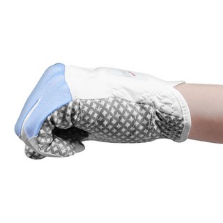 韓國 GMAX 女士用矽膠塗層雙手槌球手套, 天藍色