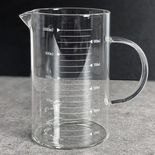 mir 耐熱玻璃手柄燒杯量杯 2入, 單一顏色, 1000ml