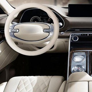 VIP 더편한 순정형 가죽 핸들커버 기본형, 바닐라베이지