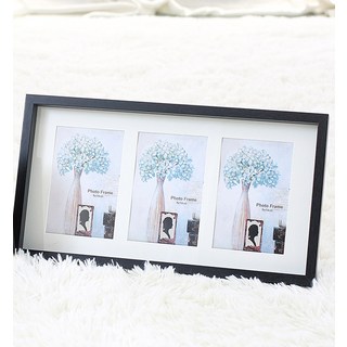 네츄럴 3구 액자, 블랙, 1개