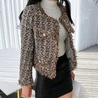 PAPERMENTS 女款格紋小香風外套