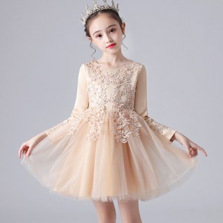 Edgeland 女童Vera珠飾長袖短版洋裝