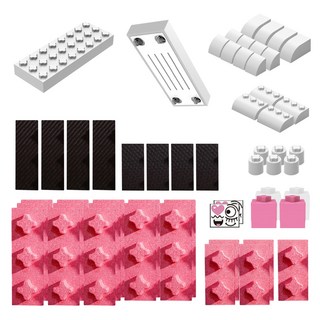 상상블럭 시즌2 소프트 빅블럭 A세트 53p + 바퀴세트 + 스티커 2p, 핑크, 1세트