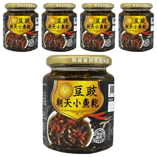 金太子 豆豉朝天小魚乾, 350g, 5罐