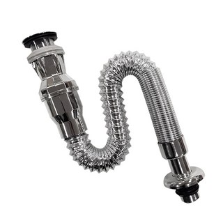 ManneungSamchon 洗臉盆配件 地板排水用 一體式彈跳存水彎, 1個