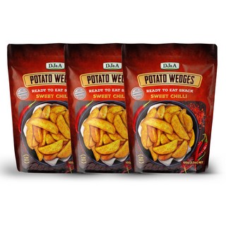DJ&A 厚切馬鈴薯餅乾 甜辣口味, 100g, 3包
