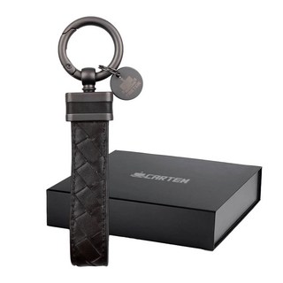 CARTEM 感嘆 真皮鑰匙圈, 1個, 黑色