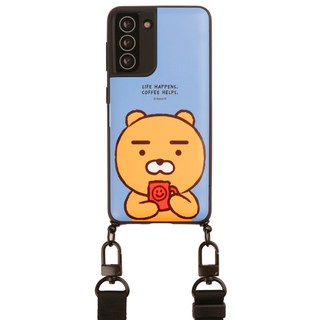 카카오프렌즈 라이언카페 카드 수납 목걸이 유크바 휴대폰 케이스