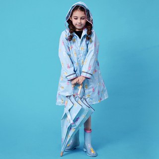 JINNYSTAR 孩童兔子印花連帽雨衣+收納袋