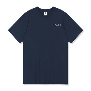 Billact 男女通用 18支 美軍 USAF 短袖 T恤, 海軍藍