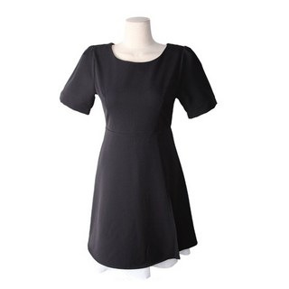 Lalira別緻開叉連身裙, 黑色