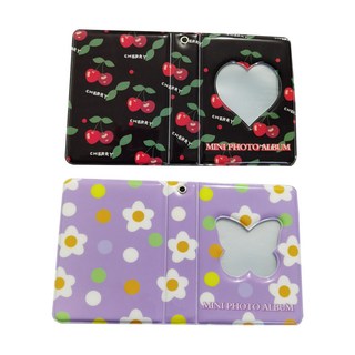 Healingcare 收集冊 卡磚 小卡卡套 2件組, 62 黑色愛心, 紫花蝴蝶, 20張