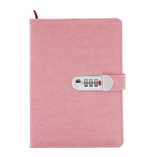 樹 復古 密碼 日記 筆記本, 粉色