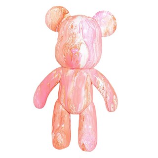 TANI 流體熊裝飾DIY套組 白色 粉紅色 橘色, 1套