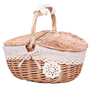 All-high 原木野餐籃, 05 豪華 + 雛菊亞麻, 1個