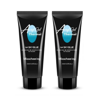Swiss Knox Self Nail 人工指甲延長材料溫度熱響應聚凝膠 15ml, 05 SKY BLUE, 2條