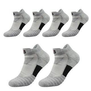 厚底籃球短襪 3雙, 03灰色