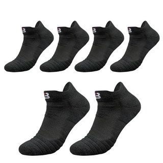 SNF 厚底精英籃球襪三腿套, 01黑色