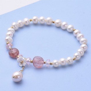 女性天然寶石淡水珍珠手鍊 228