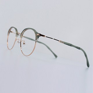 LOOKSTORE 防藍光Panto形透明半框眉框眼鏡 9566