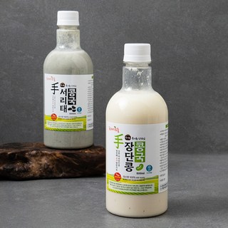 프레시오늘 신선냉장 껍질째 손수 영양가득 진한 윤성순장모님 장단콩 콩국 500ml + 서리태 콩국 500ml, 1000ml, 1세트