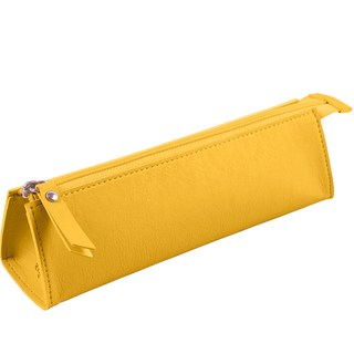 RIHOON 皮革鉛筆袋, 芥末黃, 1入