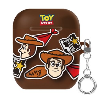 TOY STORY 玩具總動員 AirPods 1/2貼紙保護硬殼+鑰匙圈, 胡迪, 單品