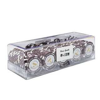 Hoonie Gamble 頂級蒙地卡羅撲克籌碼 100片 + 壓克力盒套組, 1個, 數字10000