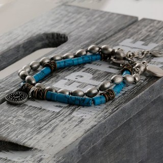 Shoveoff 綠松石手環+經典簡約手鍊 SVB-218