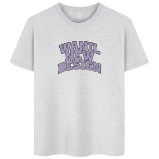 WENYL 新圓領短袖T恤 WED_0014, 灰色