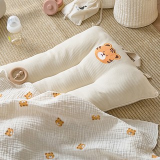 essian 便攜式嬰兒午睡床+3層紗布毯 隨機出貨, 老虎款