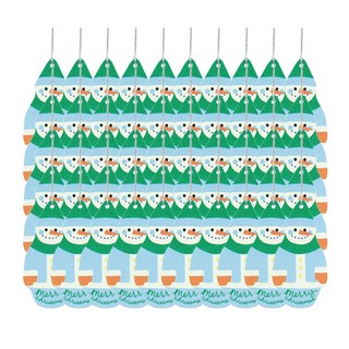 俄羅斯娃娃雪人吊牌, 100個, 混合顏色