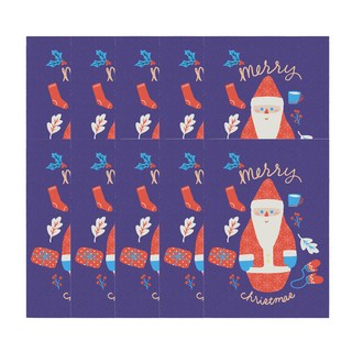 俄羅斯娃娃聖誕老人明信片, 10個, 混合顏色