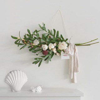 BLOOMING&ME 橄欖玫瑰造型裝飾花束, 隨機發送（留言卡）