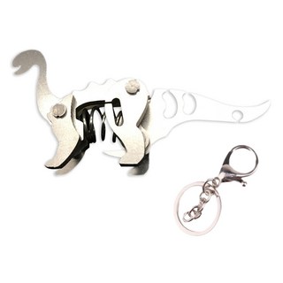 soonZAM 鋼鐵寫實銀色3D DIY塑膠模型 54 腕龍鑰匙圈製作, 1個