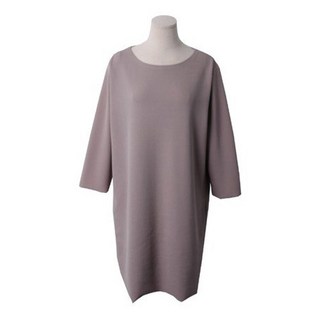 LINDASHOP U領素色中長連衣裙 cpops7977k27, 米色