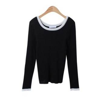 女款 Badoan U領長袖針織衫 cpnt3820k27